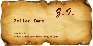 Zeller Imre névjegykártya